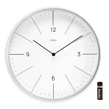 Orologio al quarzo Hama Sardinia Circle grigio bianco batteria AA 300 mm