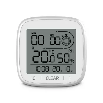 Orologio digitale Hama 00185893 quadrato bianco da parete/da tavolo batteria AAA
