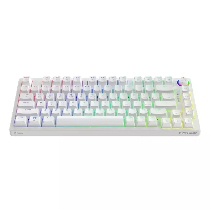 Tastiera gaming Savio Phenix WHITE GAT giallo USB Bluetooth QWERTY