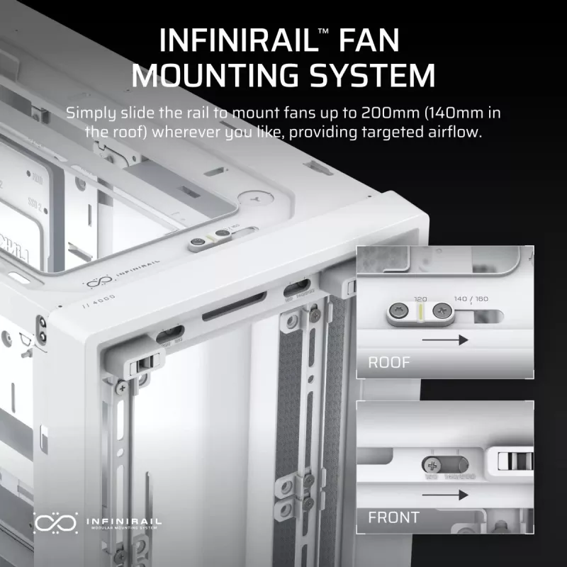 CORSAIR mid-tower - case Midi Frame 4000d bianco