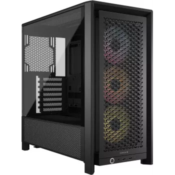 Case PC CORSAIR FRAME 4000D RS ARGB mid tower nero — ATX/Micro-ATX/Mini-ITX, vetro temperato, ventole ARGB, GPU fino a 370 mm