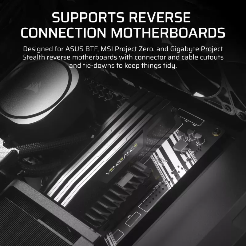 Case PC CORSAIR FRAME 4000D RS ARGB mid tower nero — ATX/Micro-ATX/Mini-ITX, vetro temperato, ventole ARGB, GPU fino a 370 mm