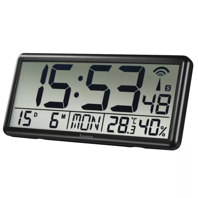 Hama Jumbo orologio digitale rettangolare nero