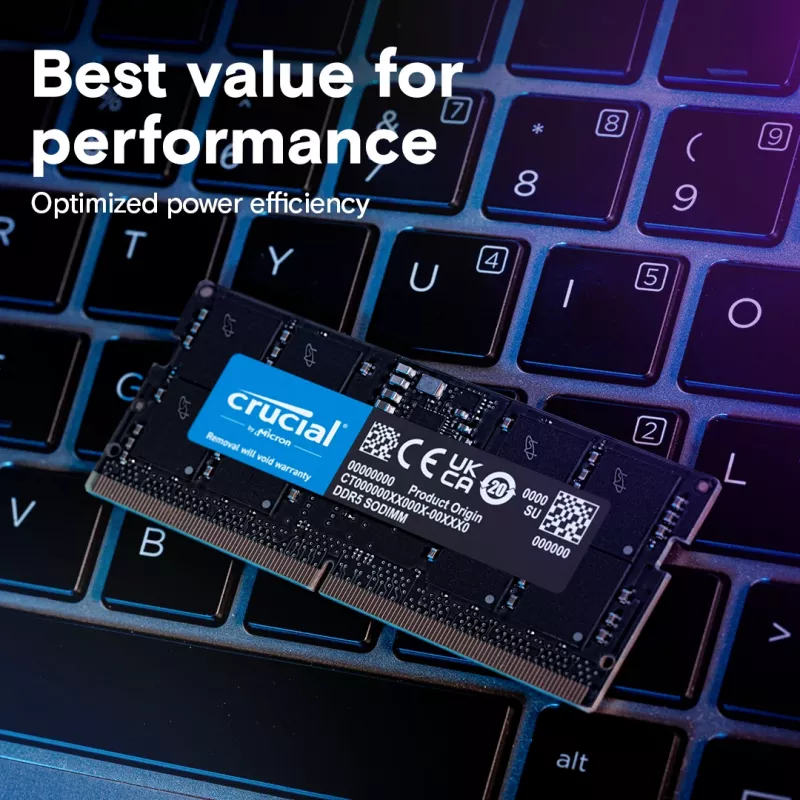 MICRON / CRUCIAL memoria per notebook – Crucial DDR5-5600 SODIMM – kit 128GB (64GBx2)