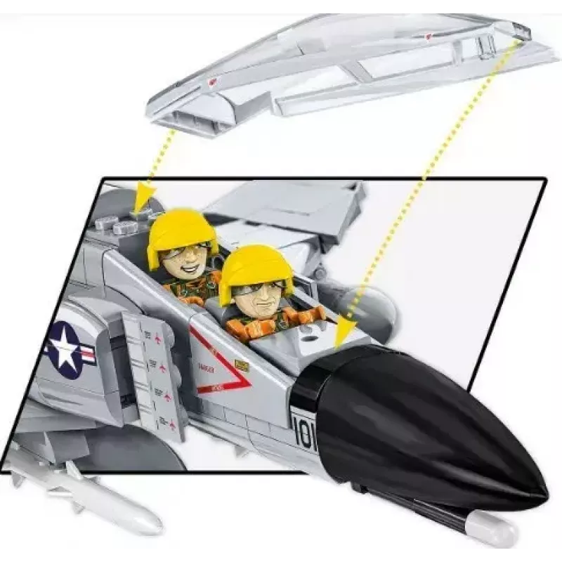 Cobi Blocks Armed Force F-4 Phantom II modello, kit di costruzione da 703 pezzi