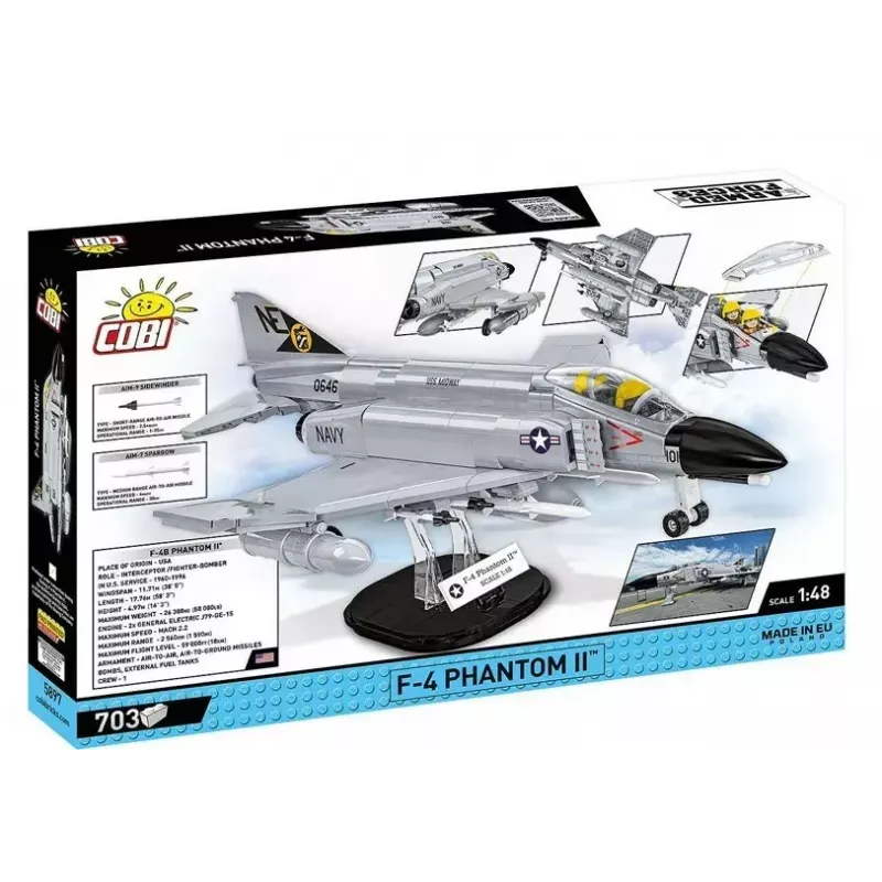 Cobi Blocks Armed Force F-4 Phantom II modello, kit di costruzione da 703 pezzi