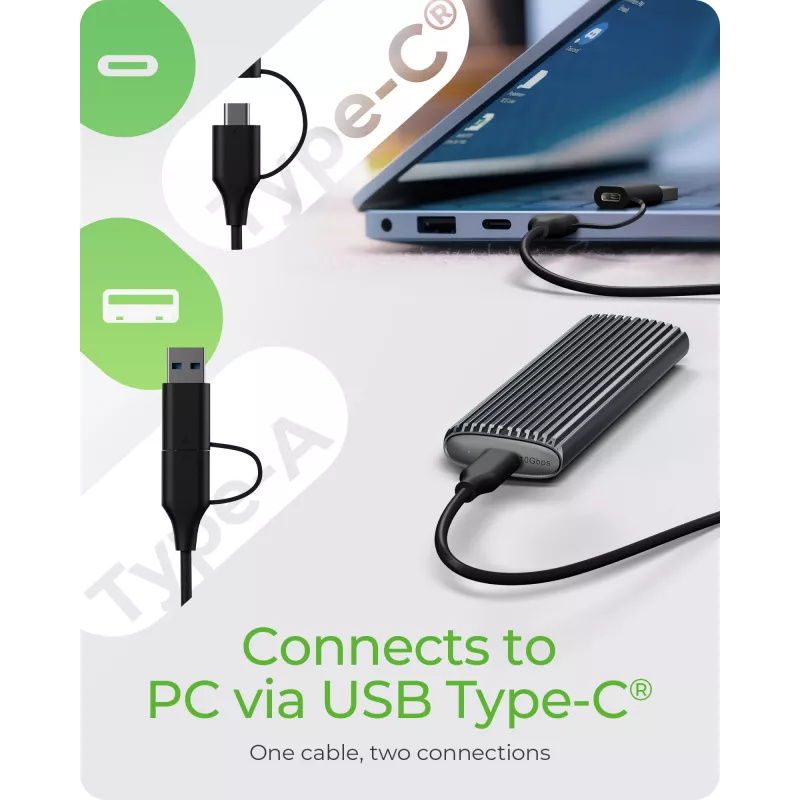ICY BOX IB-1808MCT-CU31 case per SSD nero M.2