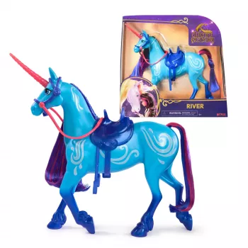 Unicorn Academy, River con 2 accessori per cavalcare, 11 pollici, compatibile con Isabel, bambole e giocattolo unicorno per bambine da 4 anni