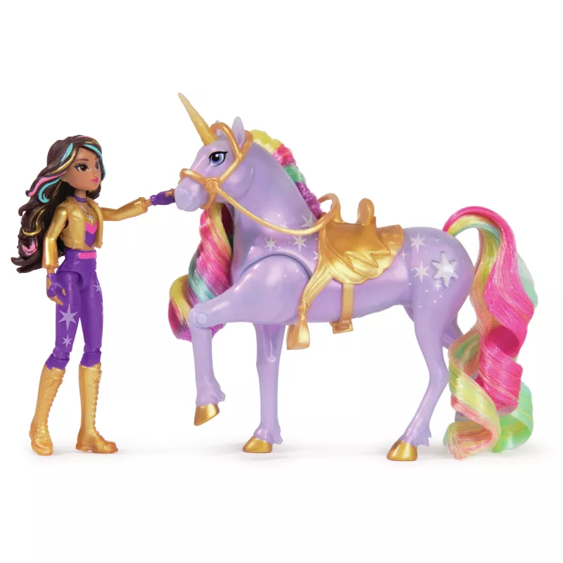 Spin Master Unicorn Academy 6067325 Light Magic Wildstar e Sophia set bambola e personaggio unicorno, dai 4 anni