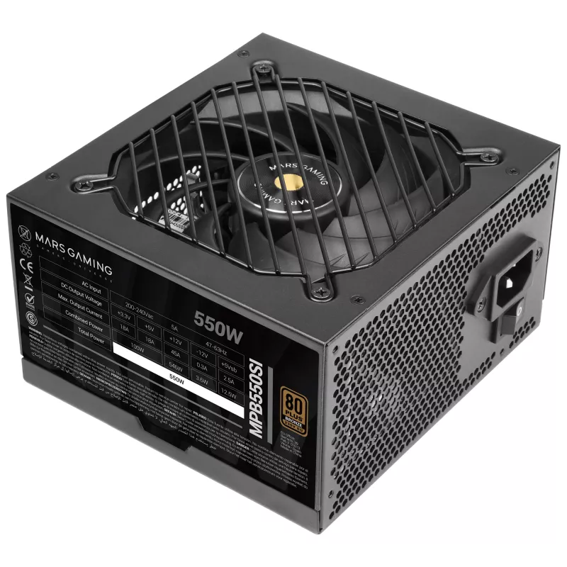 Mars Gaming MPB550SI alimentatore 550 W 24-pin ATX ATX nero