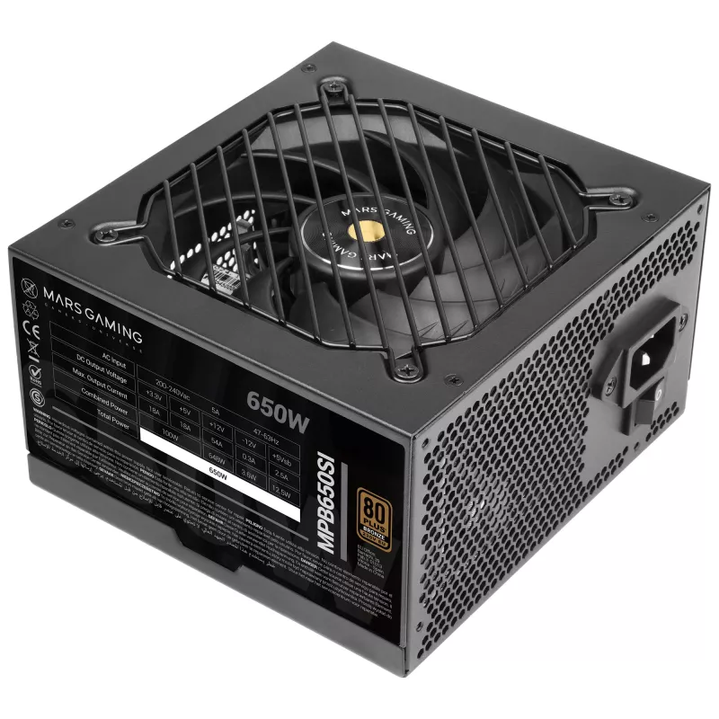 Mars Gaming MPB650SI alimentatore 650 W 24-Pin ATX ATX nero