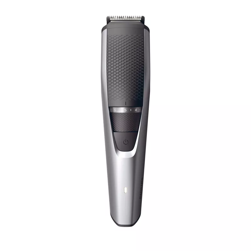 Rifilatore barba Philips BEARDTRIMMER serie 3000 BT3239/15, 0,5 mm–10 mm, 20 livelli di lunghezza, ricaricabile USB, nero/argento