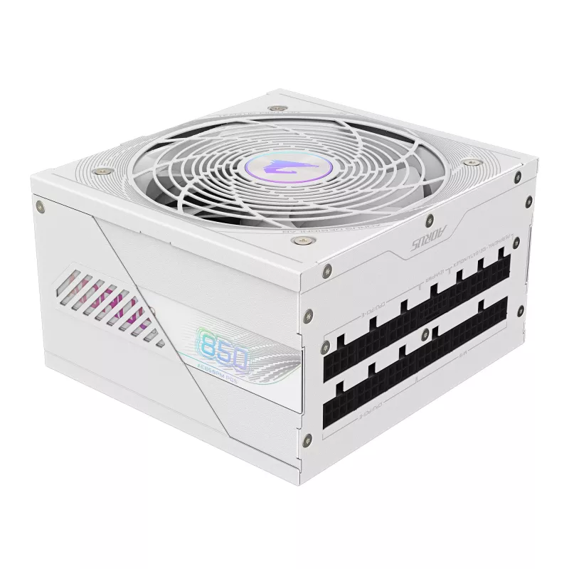 Alimentatore GIGABYTE AORUS ELITE P850W 850W ATX 80 PLUS Platinum completamente modulare bianco ventola 120mm