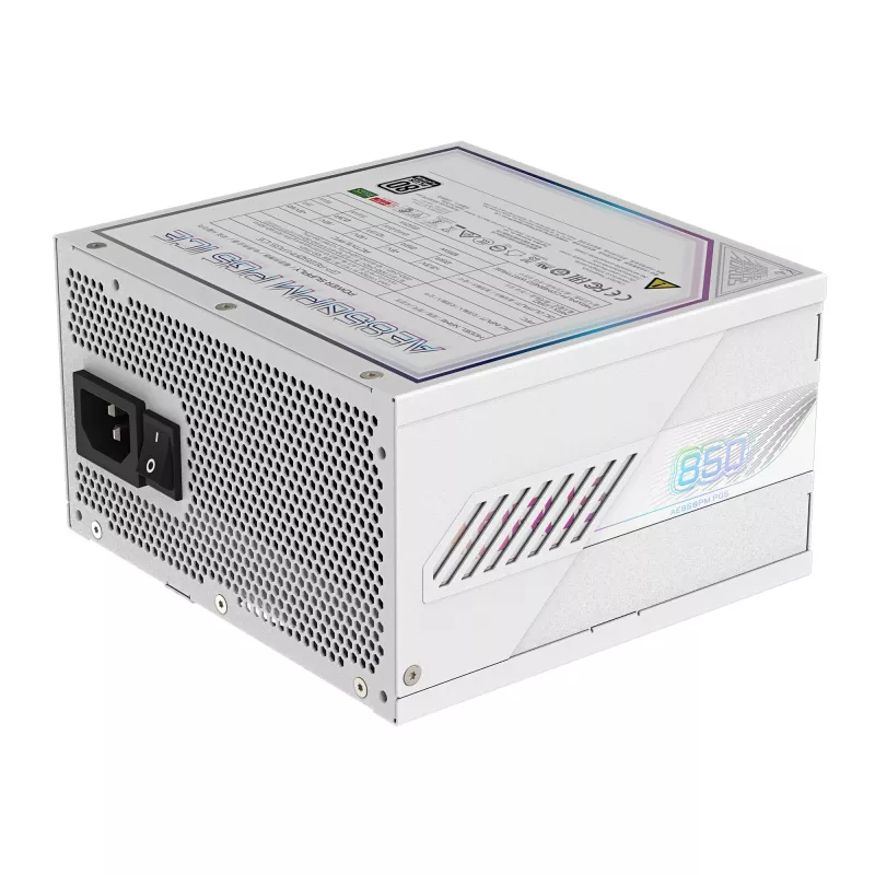 Alimentatore GIGABYTE AORUS ELITE P850W 850W ATX 80 PLUS Platinum completamente modulare bianco ventola 120mm