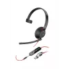 HP Poly Blackwire 5210 Mono USB-C Headset + spina 3,5 mm + adattatore USB-C/A