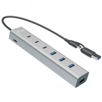i-tec hub di ricarica in metallo USB-C/USB-A 7 porte (3x USB-C, 4x USB-A)