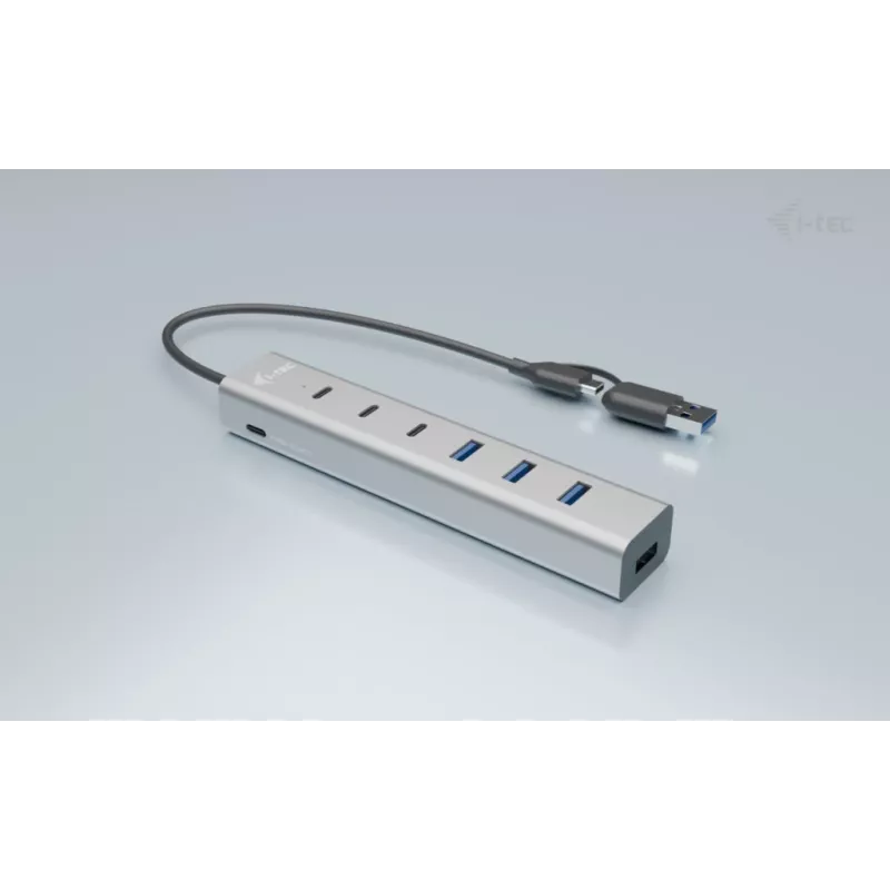 i-tec hub di ricarica in metallo USB-C/USB-A 7 porte (3x USB-C, 4x USB-A)