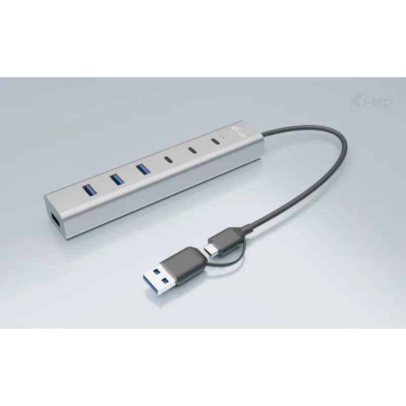 i-tec hub di ricarica in metallo USB-C/USB-A 7 porte (3x USB-C, 4x USB-A)