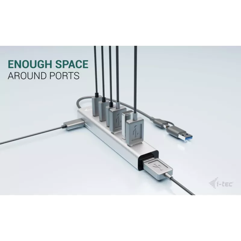 i-tec hub di ricarica in metallo USB-C/USB-A 7 porte (3x USB-C, 4x USB-A)