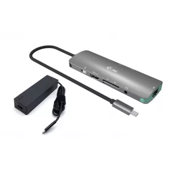 i-tec docking station in metallo USB-C Nano 4K HDMI LAN con Power Delivery 100 W + caricabatterie universale 100 W