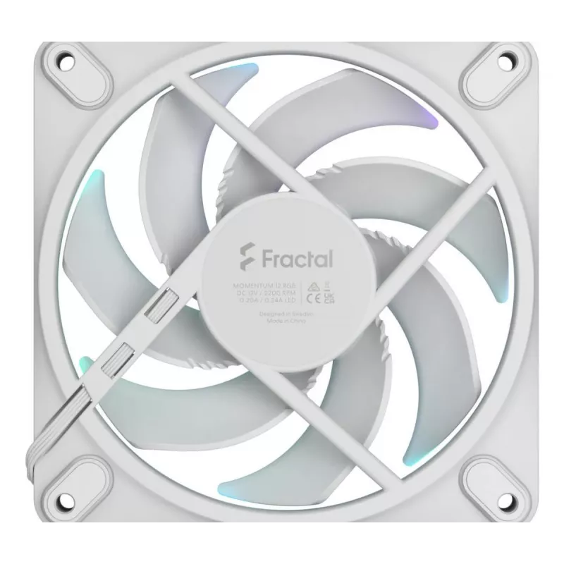 FRACTAL DESIGN ventola di raffreddamento Momentum 12 RGB bianco