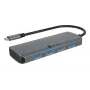 ICY BOX IB-DK4022a-CPD con filo USB 3.2 Gen 1 (3.1 Gen 1) Type-C alluminio, argento