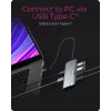 ICY BOX IB-DK4022a-CPD con filo USB 3.2 Gen 1 (3.1 Gen 1) Type-C alluminio, argento