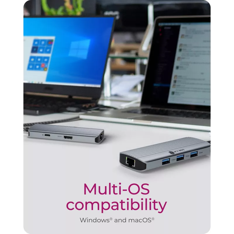 ICY BOX IB-DK4034a-CPD con filo USB 3.2 Gen 1 (3.1 Gen 1) Type-C alluminio, argento