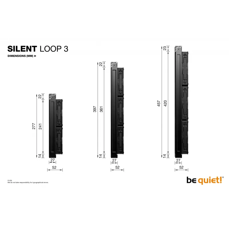 be quiet! Silent Loop 3 240 mm dissipatore liquido all-in-one per processore 12 cm nero 1 pz.
