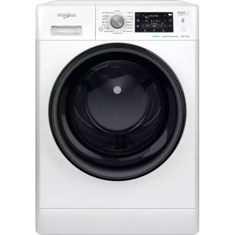 Whirlpool FFWDD1076258B lavasciuga a libera installazione a carica frontale bianco