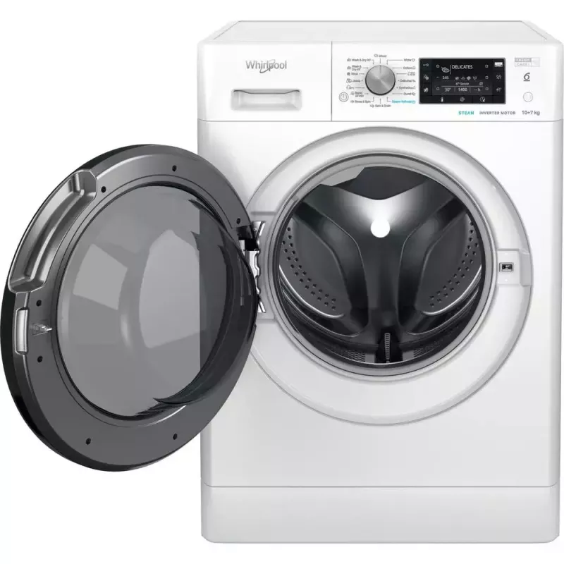 Whirlpool FFWDD1076258B lavasciuga a libera installazione a carica frontale bianco