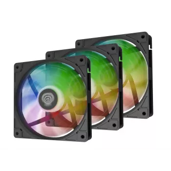 Genesis Oxal 120 ARGB ventola per case, confezione da 3, nera, NGF-2265
