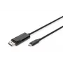 DIGITUS USB Type-C a DisplayPort bidirezionale, risoluzione max 8K 30 Hz, lunghezza 2 m, nero