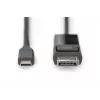 DIGITUS USB Type-C a DisplayPort bidirezionale, risoluzione max 8K 30 Hz, lunghezza 2 m, nero
