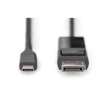 DIGITUS USB Type-C a DisplayPort bidirezionale, risoluzione max 8K 30 Hz, lunghezza 2 m, nero