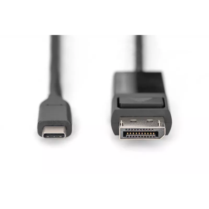 DIGITUS USB Type-C a DisplayPort bidirezionale, risoluzione max 8K 30 Hz, lunghezza 2 m, nero