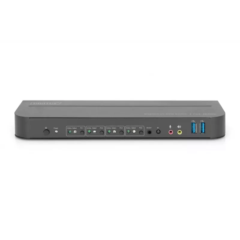 Switch KVM DIGITUS 4x1 DP DP/HDMI Out USB 4Kx2K 60Hz