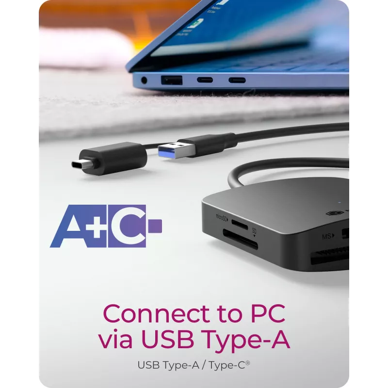 Lettore di schede ICY BOX IB-CR302-CU3 USB 3.2 Gen 1 (3.1 Gen 1) Type-A nero