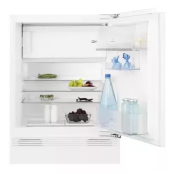 Frigorifero combinato da incasso Electrolux LFB3AE82R — 93 L di volume totale, 16 L vano congelatore in alto, controllo touch, porte reversibili, bianco
