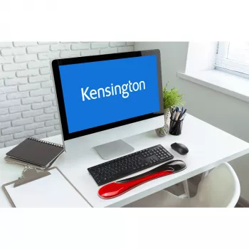 Poggiapolsi per tastiera Kensington Slim Duo Gel – rosso, rosso, gel, poliuretano termoplastico (TPU), Cina, MIL-STD-810H metodo 504.3 contaminazione da liquidi, 490 mm, 95 mm