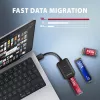 Case per SSD AXAGON ADM2-AM USB-A 10 Gbit/s per singola unità M.2 NVMe/SATA, USB 3.2 Gen 2, cavo 10 cm, nero