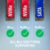 Case per SSD AXAGON ADM2-AM USB-A 10 Gbit/s per singola unità M.2 NVMe/SATA, USB 3.2 Gen 2, cavo 10 cm, nero