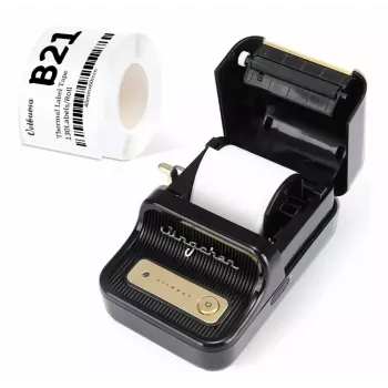 Etichettatrice NIIMBOT B21S nera — stampante a rullo Bluetooth compatta, larghezza di stampa 50 mm, 60 mm/s, Li-Ion 1200 mAh