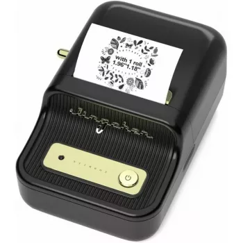 Etichettatrice NIIMBOT B21S nera — stampante a rullo Bluetooth compatta, larghezza di stampa 50 mm, 60 mm/s, Li-Ion 1200 mAh