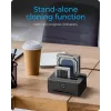 ICY BOX IB-1233CL-CR docking station e stazione di clonazione a 2 alloggiamenti per SSD/HDD da 2,5/3,5 pollici, lettore di schede CF/SD, hub USB-A, USB 3.2 Gen 1, nera