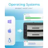 ICY BOX IB-1233CL-CR docking station e stazione di clonazione a 2 alloggiamenti per SSD/HDD da 2,5/3,5 pollici, lettore di schede CF/SD, hub USB-A, USB 3.2 Gen 1, nera