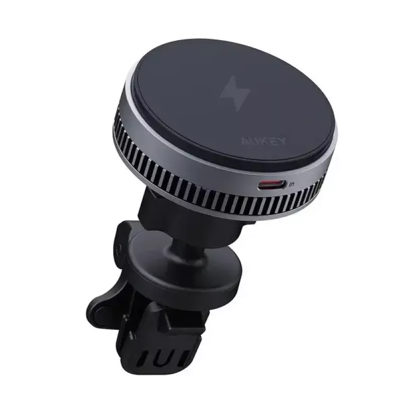 Aukey Mag Fusion Dash Pro HD-MC13A Qi2 15 W supporto auto con caricatore wireless e raffreddamento