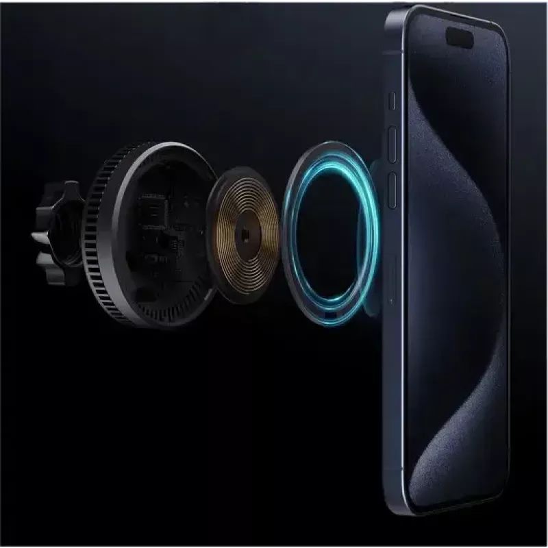 Aukey Mag Fusion Dash Pro HD-MC13A Qi2 15 W supporto auto con caricatore wireless e raffreddamento
