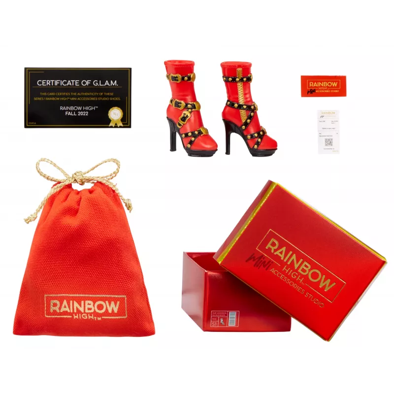 Rainbow High Accessories Studio Series 1, assortimento S in PDQ scarpe per bambole