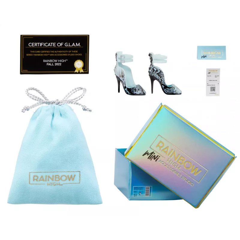 Rainbow High Accessories Studio Series 1, assortimento S in PDQ scarpe per bambole